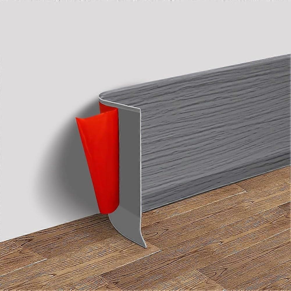 PVC Waterproof Skirting Board 3m Gray LEdge Trim Easy Self Adhesive Wall Baseboard