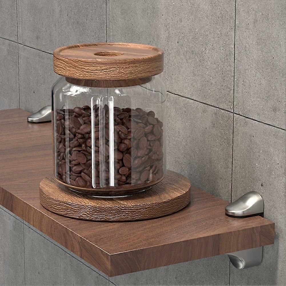 4 Pack Adjustable Glass Shelf Brackets Zinc Alloy Wall Mounted Support Chrome Finish Silver