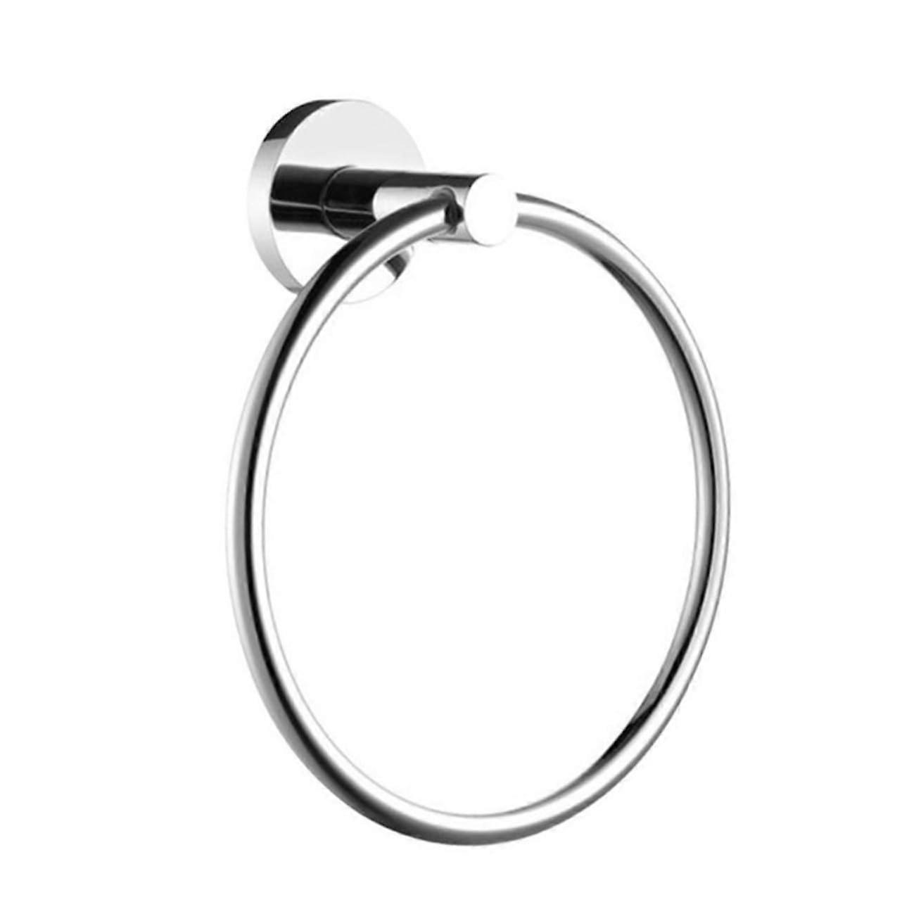 Stainless Steel Bathroom Towel Ring, Round Wall Mounted Holder,  Temp Resistant Durable Hardware