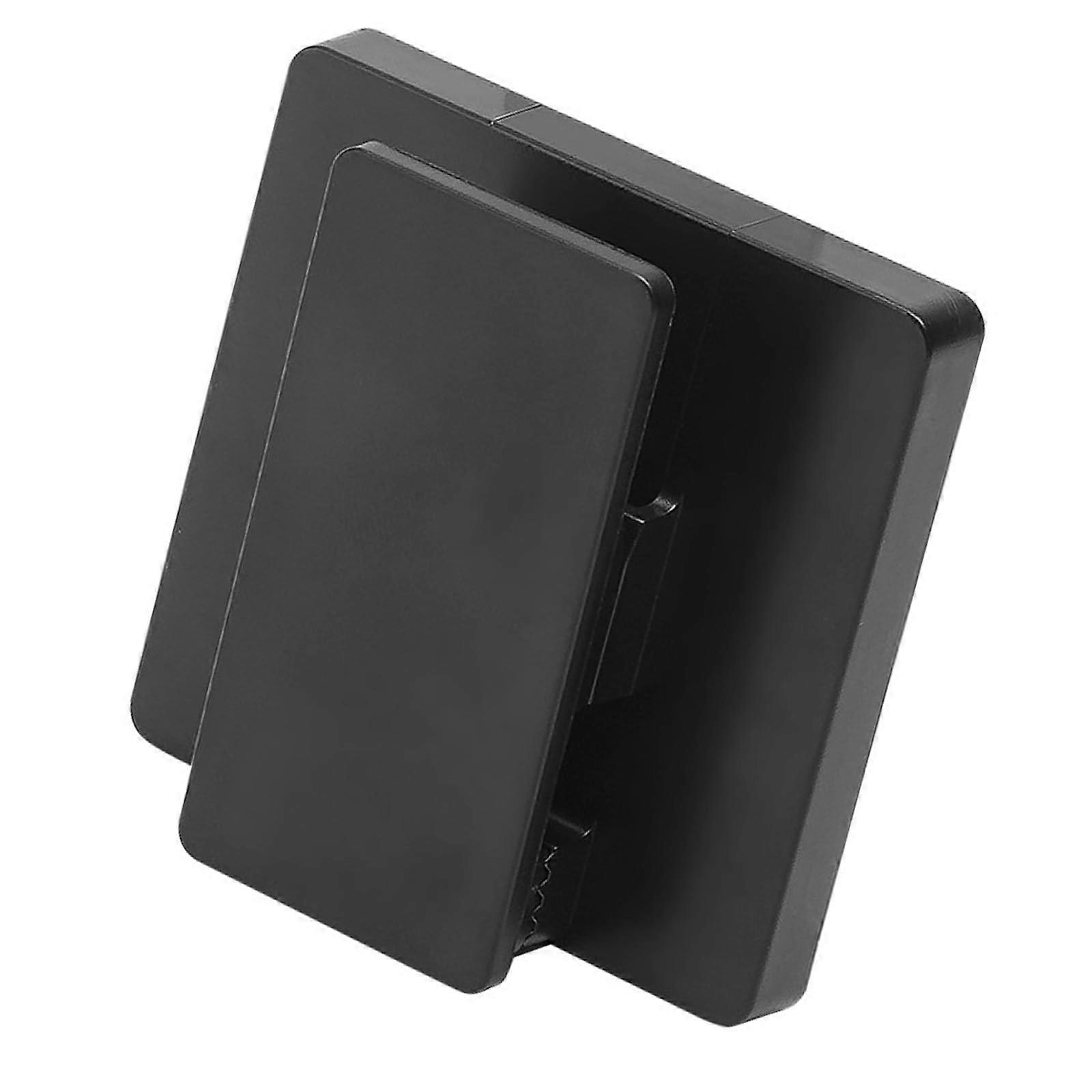 Bathroom Storage Organizer Wall Mounted Toothpaste Holder No Drill SpaceSaving Rack Black