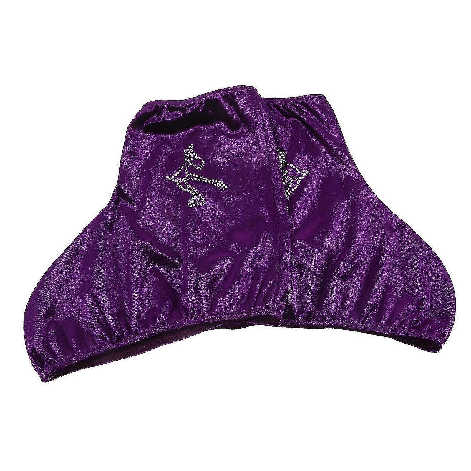 Roller Skate Covers Skating Boot Covers for Protection 1Pair Purple Elastic