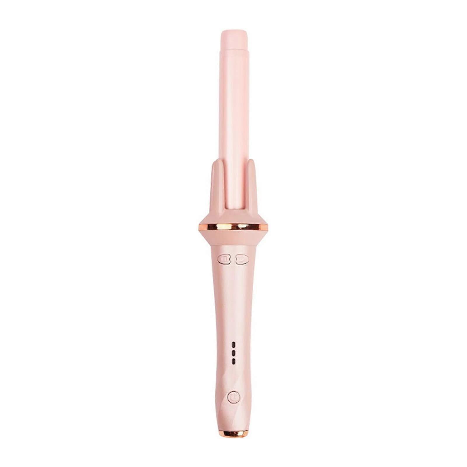 Automatic Hair Curler Pink EU Plug Ceramic Auto Rotating Iron 3 Temp Low Power Styling Tool