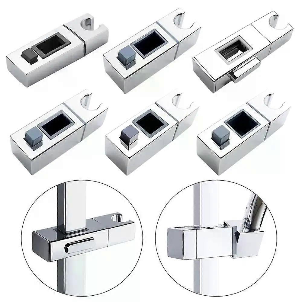 Square Pipe Bathroom Shower Head Holder Adjustable Shower Slide Bar Replacement Rack Riser Rail Bracket Hardware Bath Accessory