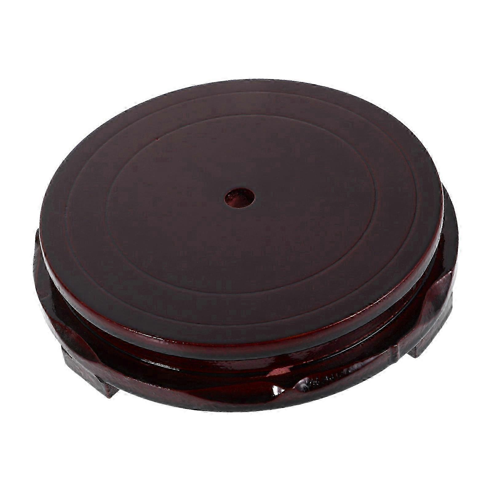 Wooden Display Stand Round Base compatible Pot Holder 3Pcs Solid Wood Set
