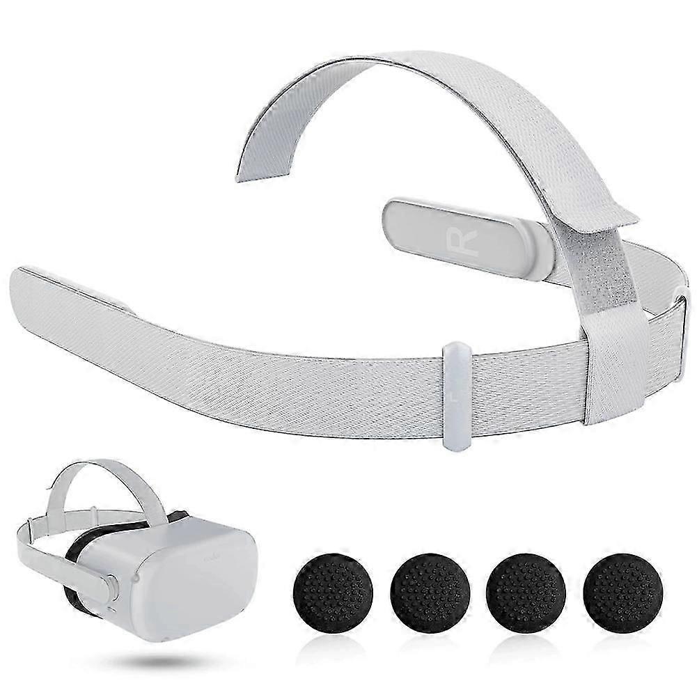 Head Strap for Oculus Quest 2 VR Headset, Replacement Head Strap for Meta Quest 2 VR Headband Strap with Joystick Caps A