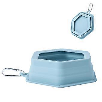 Foldable pet feeder, portable splash-proof travel dispenser, pet supplies, silicone feeding tool
