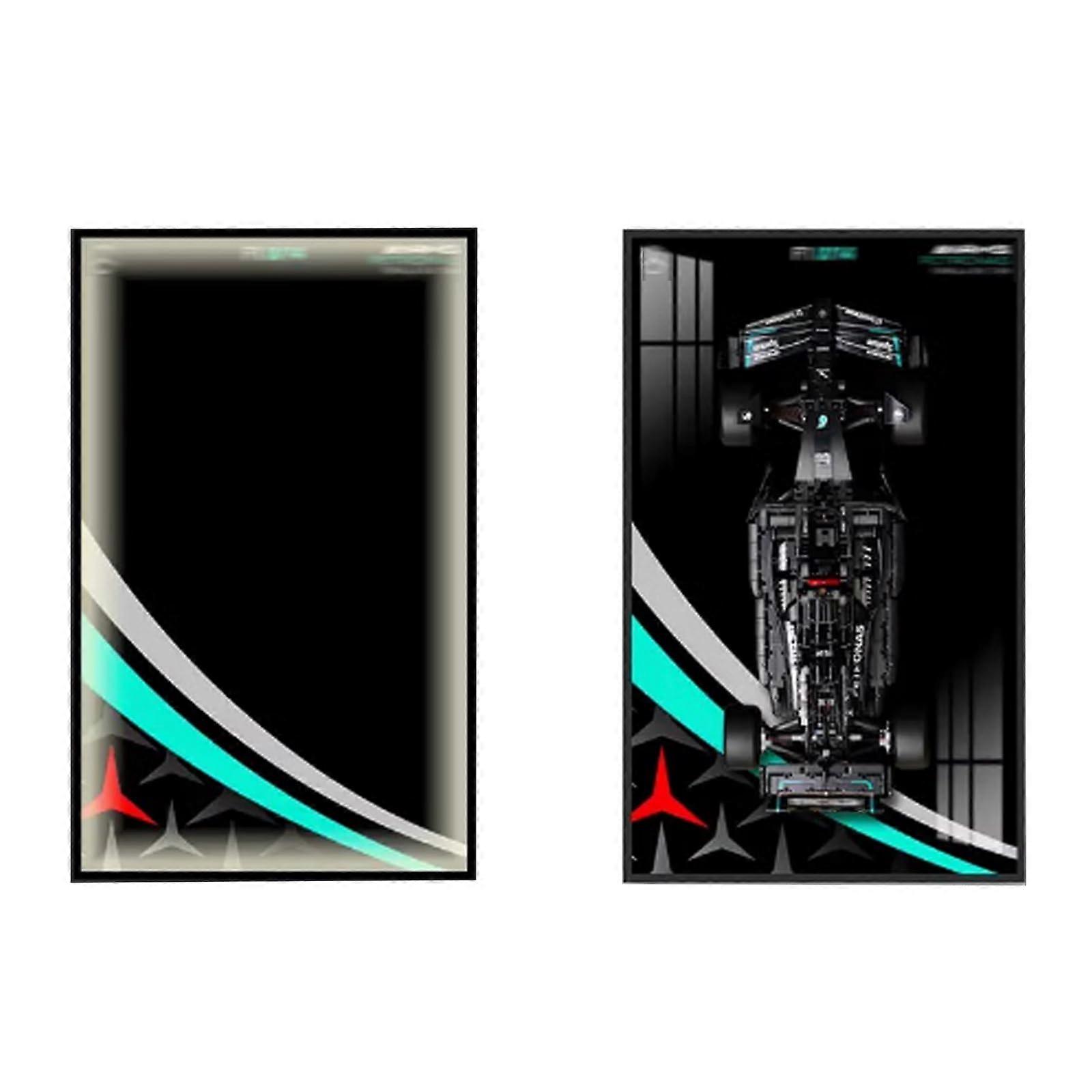 Racing Car Wall Display Board with Light, Durable Alloy Frame, Space Saving for  42171