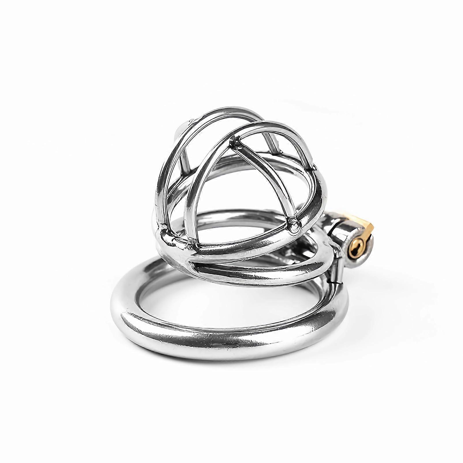 Chastity Cage for Men Secure Stainless Steel Breathable Design with Ring Easy Access 2Ring 45mm