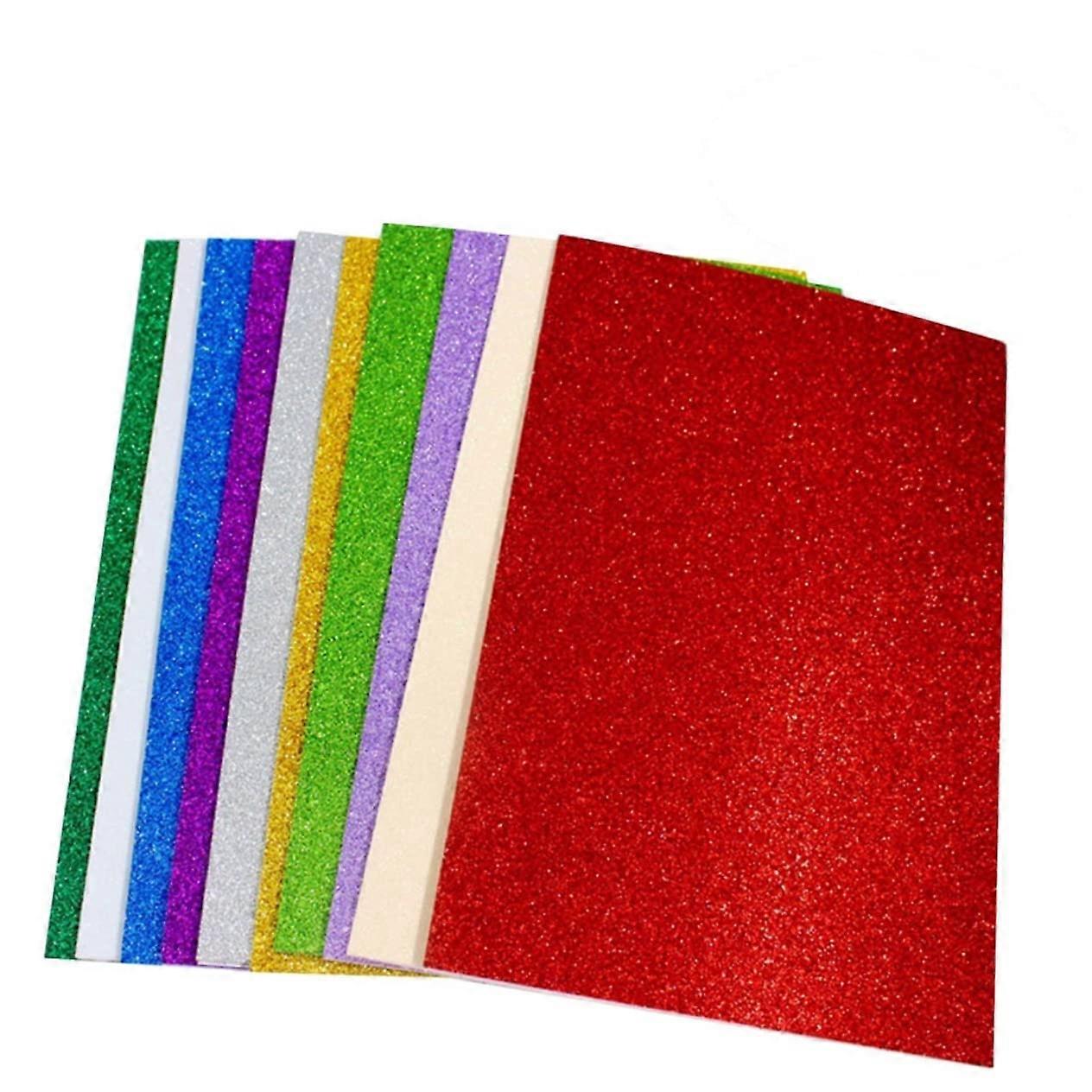 10pcs DoubleSided SelfAdhesive Glitter Foam Sheets for Crafts and DIY Projects Easy Cutting