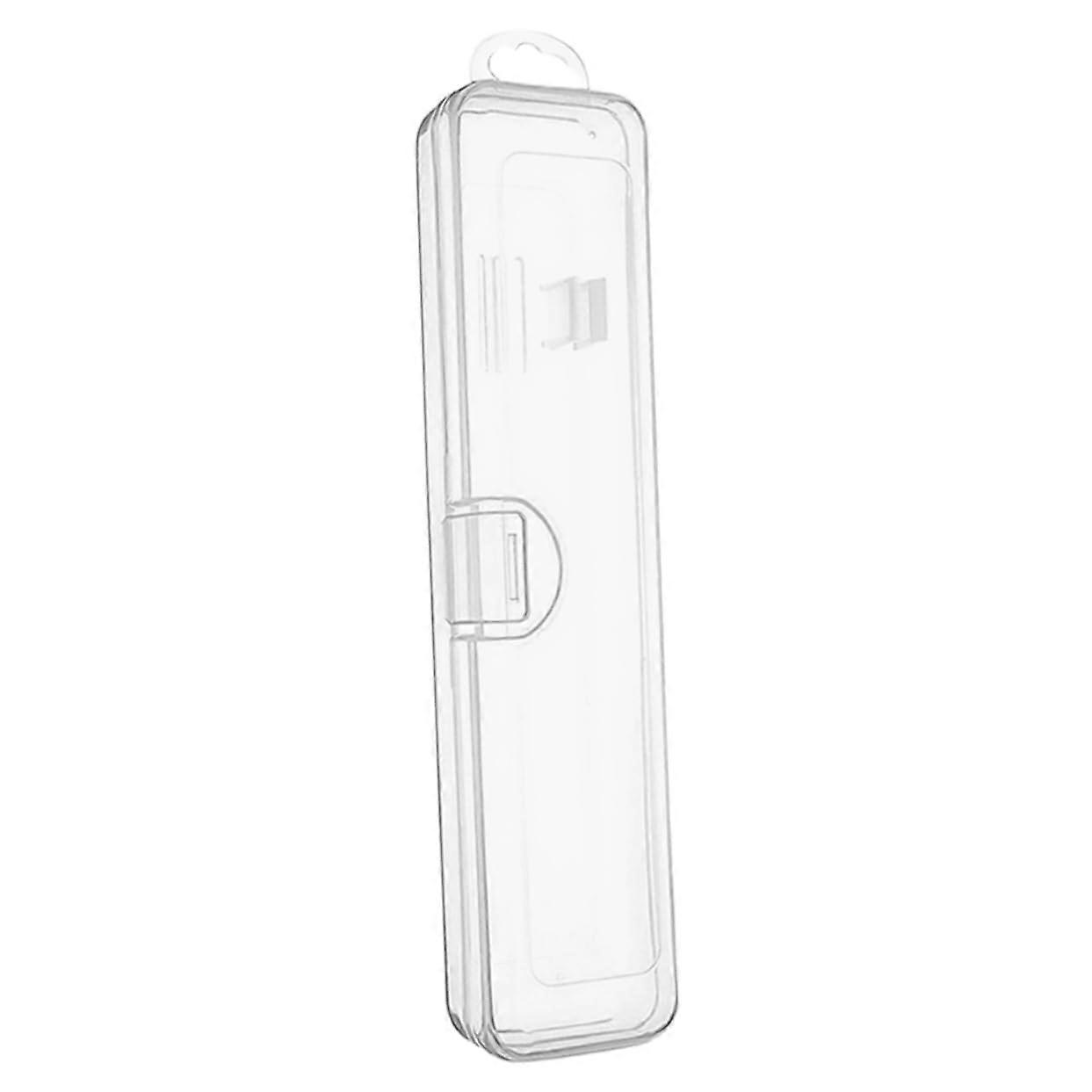 Travel Toothbrush Case with Snap Closure, Durable Plastic Holder for Toothbrush and Toothpaste