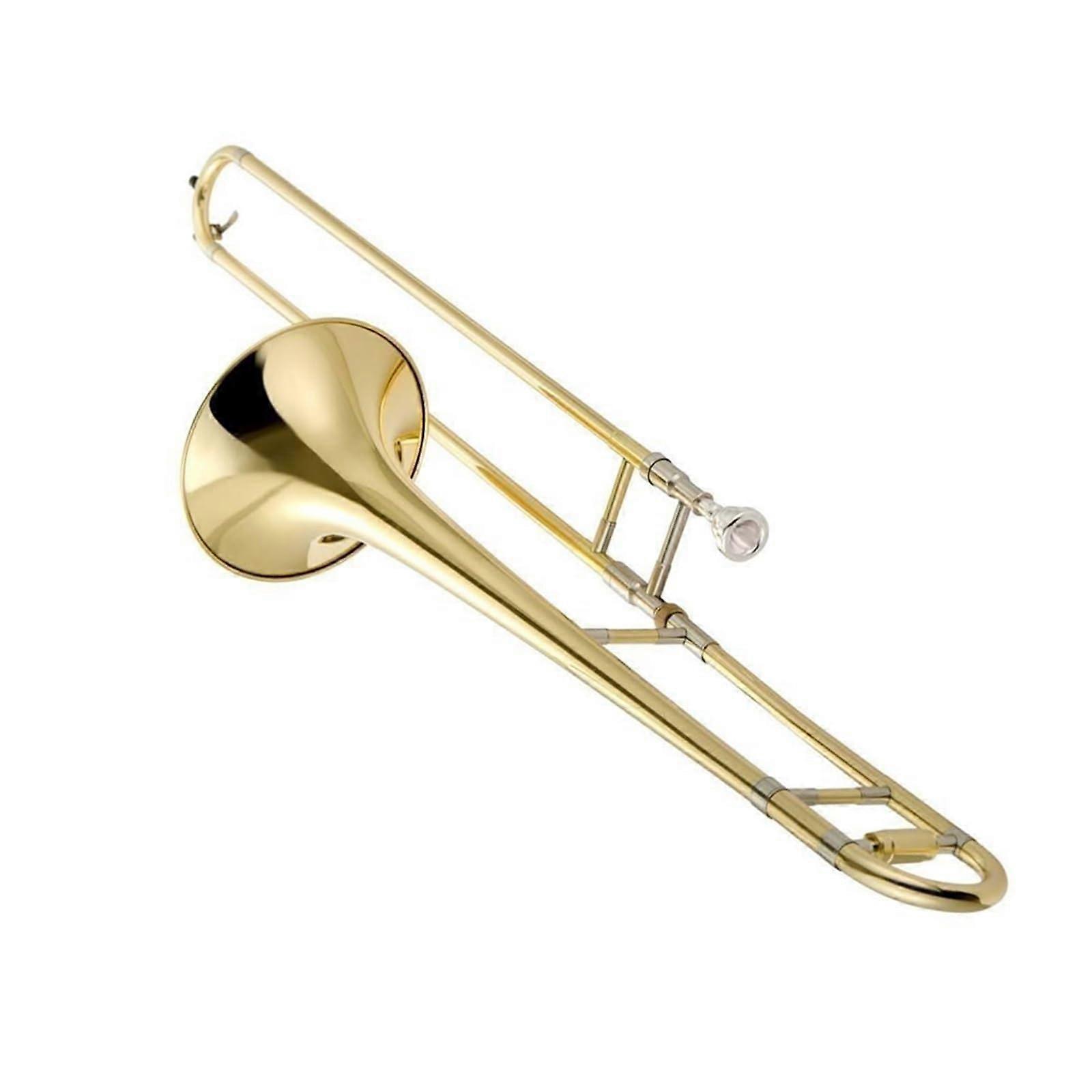 B Flat Tenor Trombone for Beginners with Powerful Projection and Durable Construction Gold