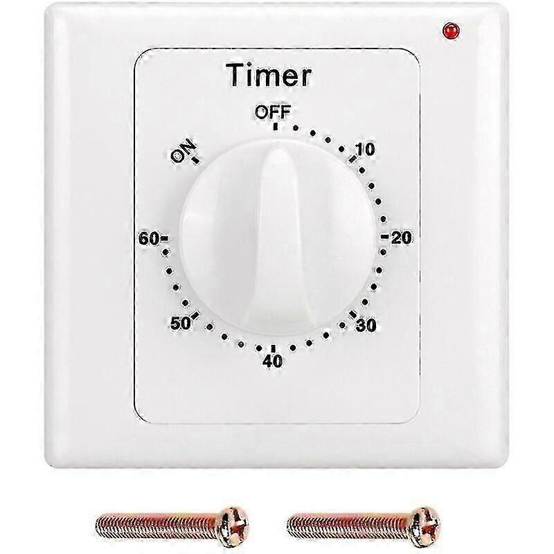 AC 220V High Performance Pump Timer Switch Electronic Control Mechanical Countdown Socket Time Switch-60min  A-G