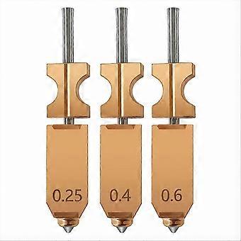 3pc Quick-Detach Hotend Nozzle Kit 0.25/0.4/0.6mm for AD5X 3D Printer