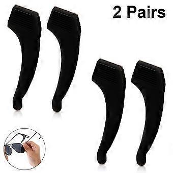 Tiras de silicone para óculos, tamanho universal, pontas antiderrapantes macias de silicone para hastes, para crianças e adultos, design à prova de choque, suporte para óculos para esportes.