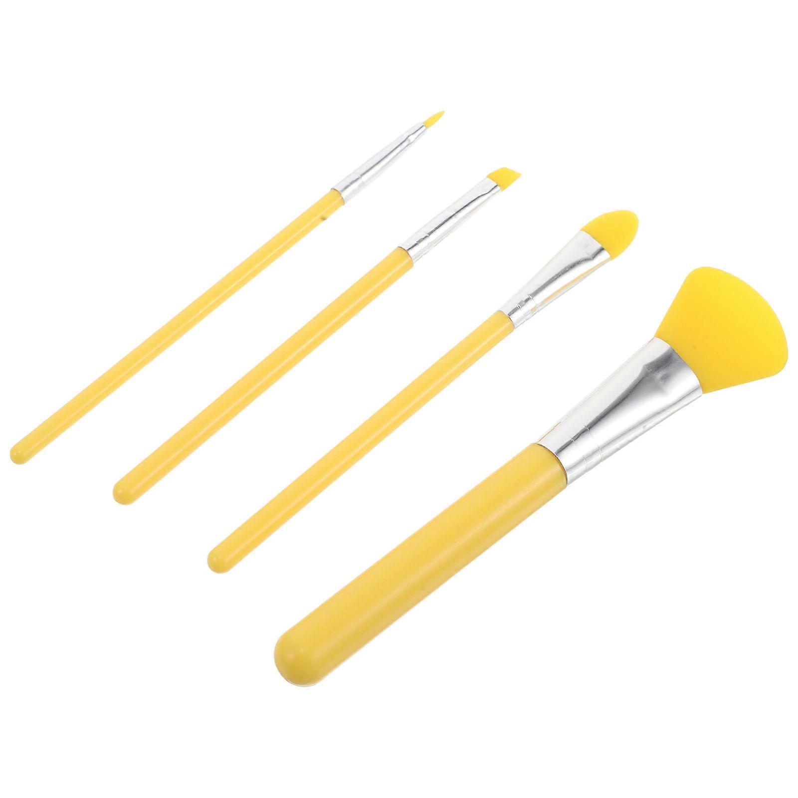 Make Up Brushes Face Applicator Tool for Applying Eyeshadow Silicone Soft Brush 5Sets