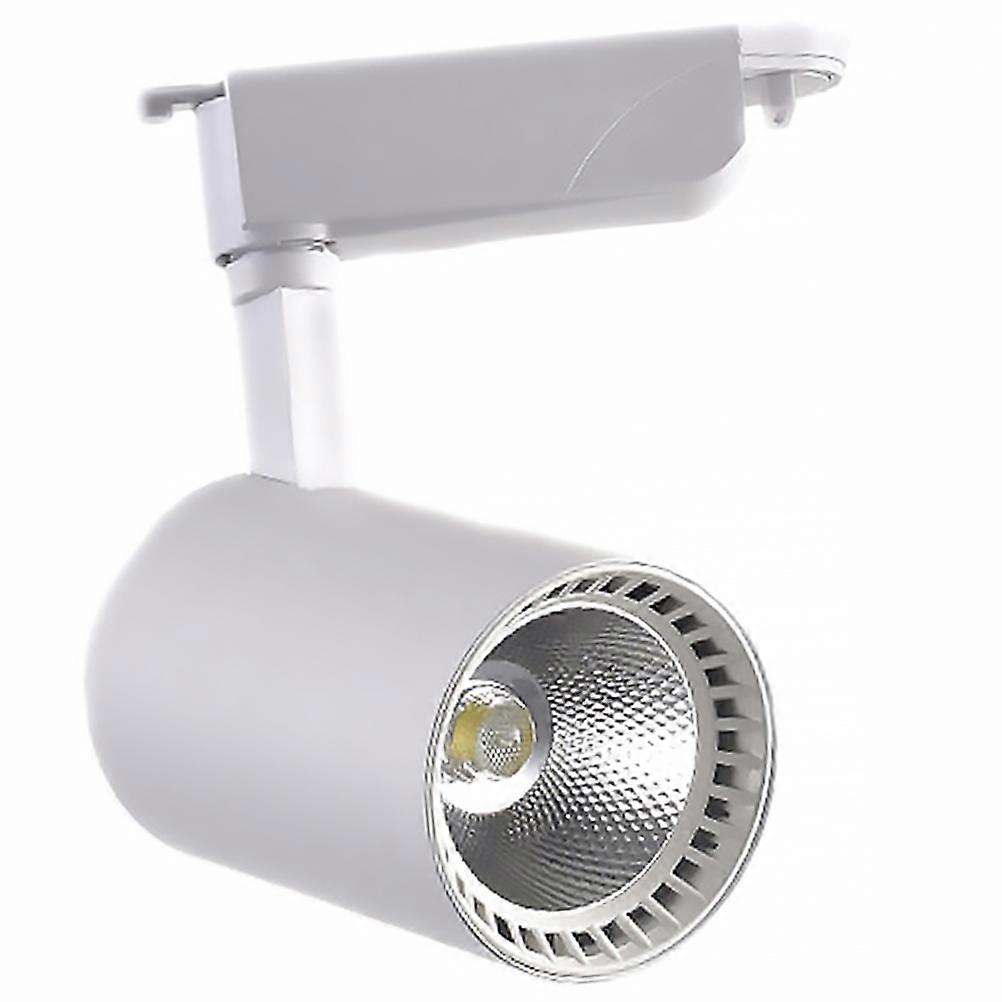 Ensemble de 3 lampes LED sur rail blanches pour éclairage d'accentuation.