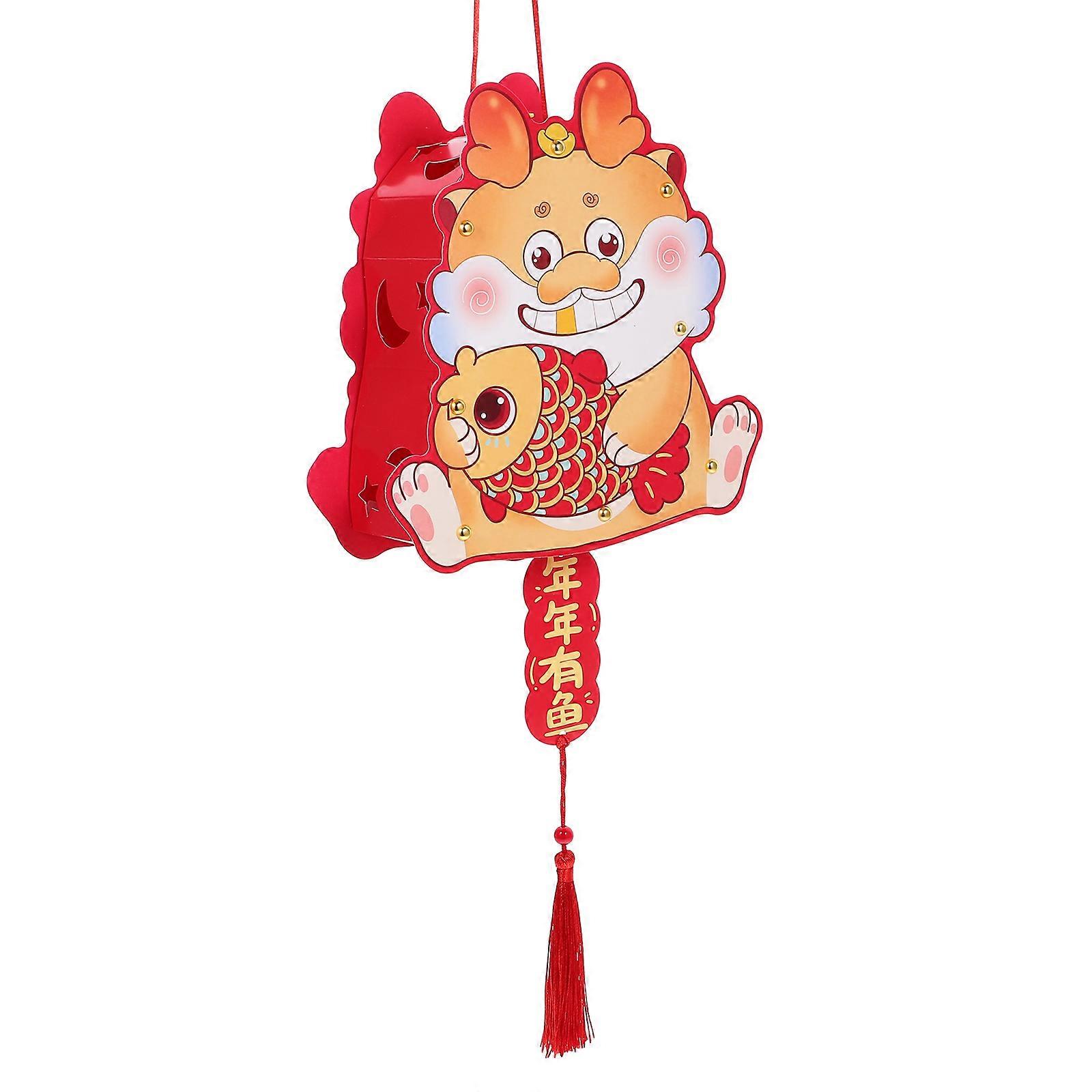 1Set DIY Dragon Lantern Kit with Plastic Material for Kids Playing