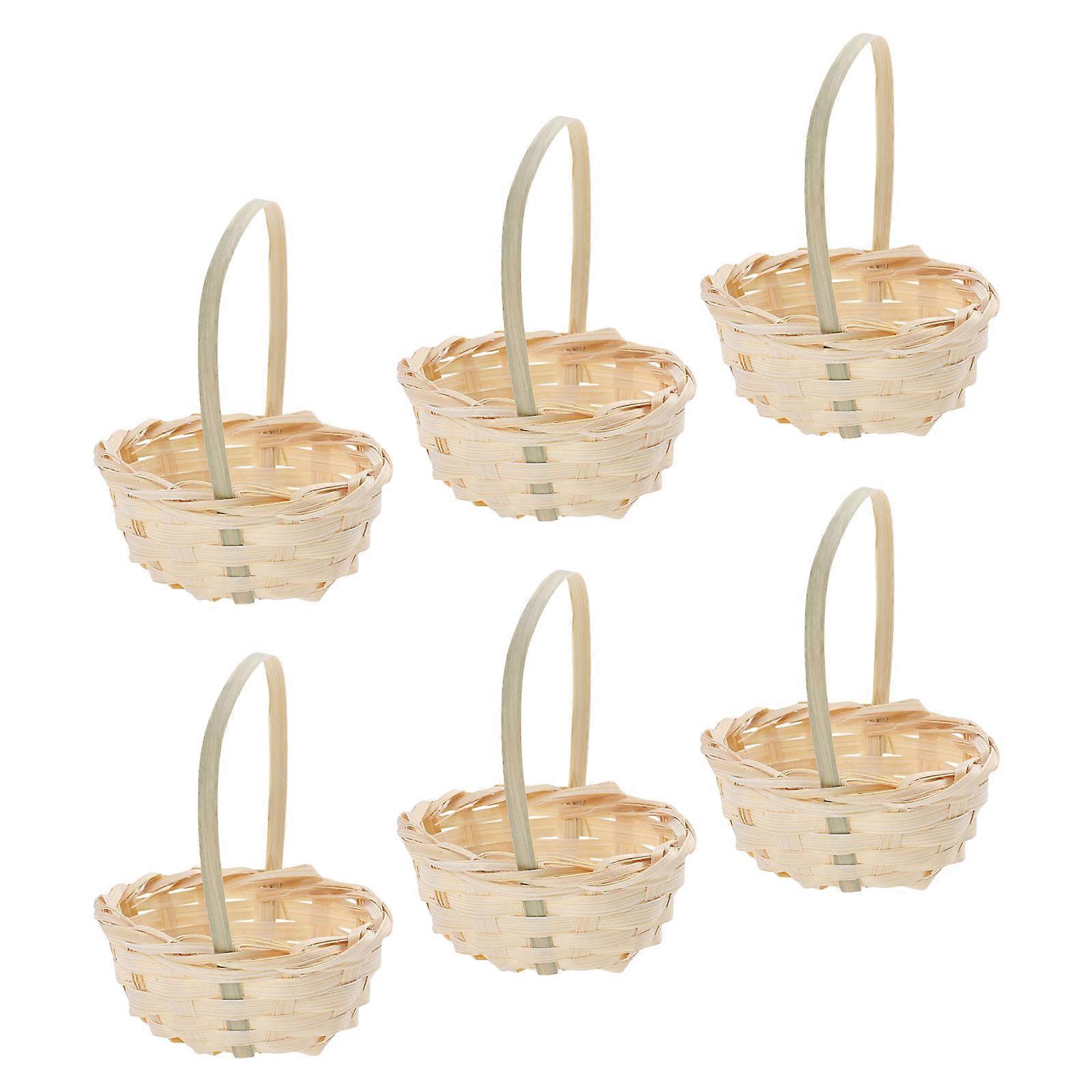 Miniature Decorative Tiny Baskets Home Decor Multi-function Storage Holder 7X10CM 12Pcs