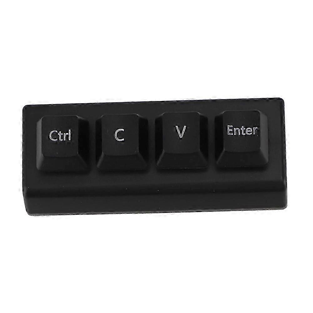 4 Keys Programmable Keypad Red Switch Ctrl C V Enter Mini Mechanical Keyboard Support NKRO compatible with Gaming Office Black A