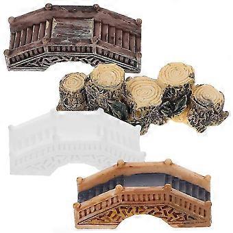4Pcs Miniature Landscaping Bridge Adornment Plastic Arch Bridge Model Decor