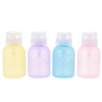 Plastic Press Bottles Multipurpose Storage Containers for Nail Remover 4Pcs