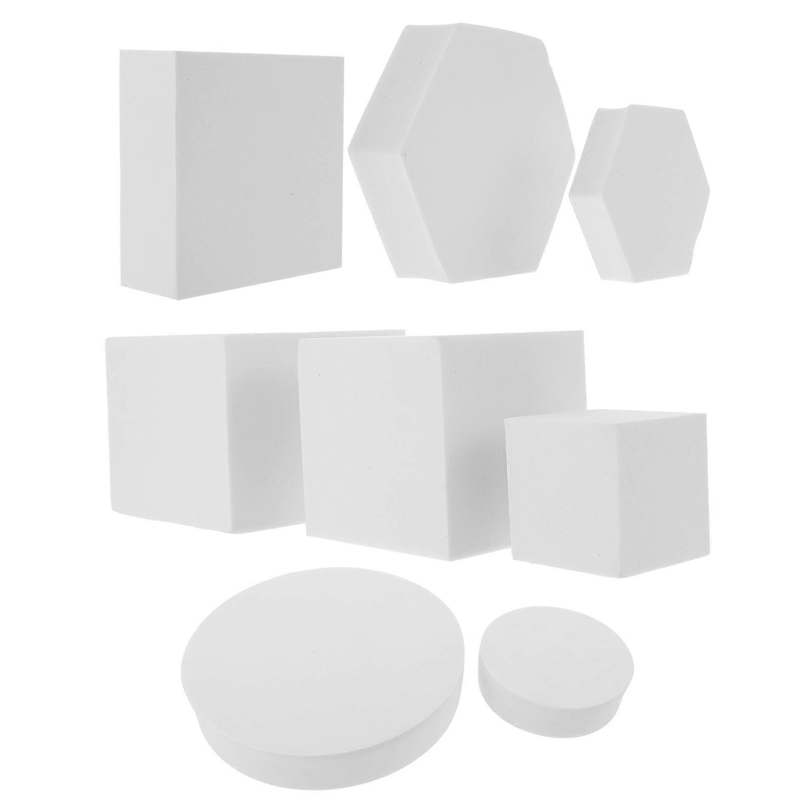 Photography Props Geometric Solid Foams Ornaments for Decor 8Pcs