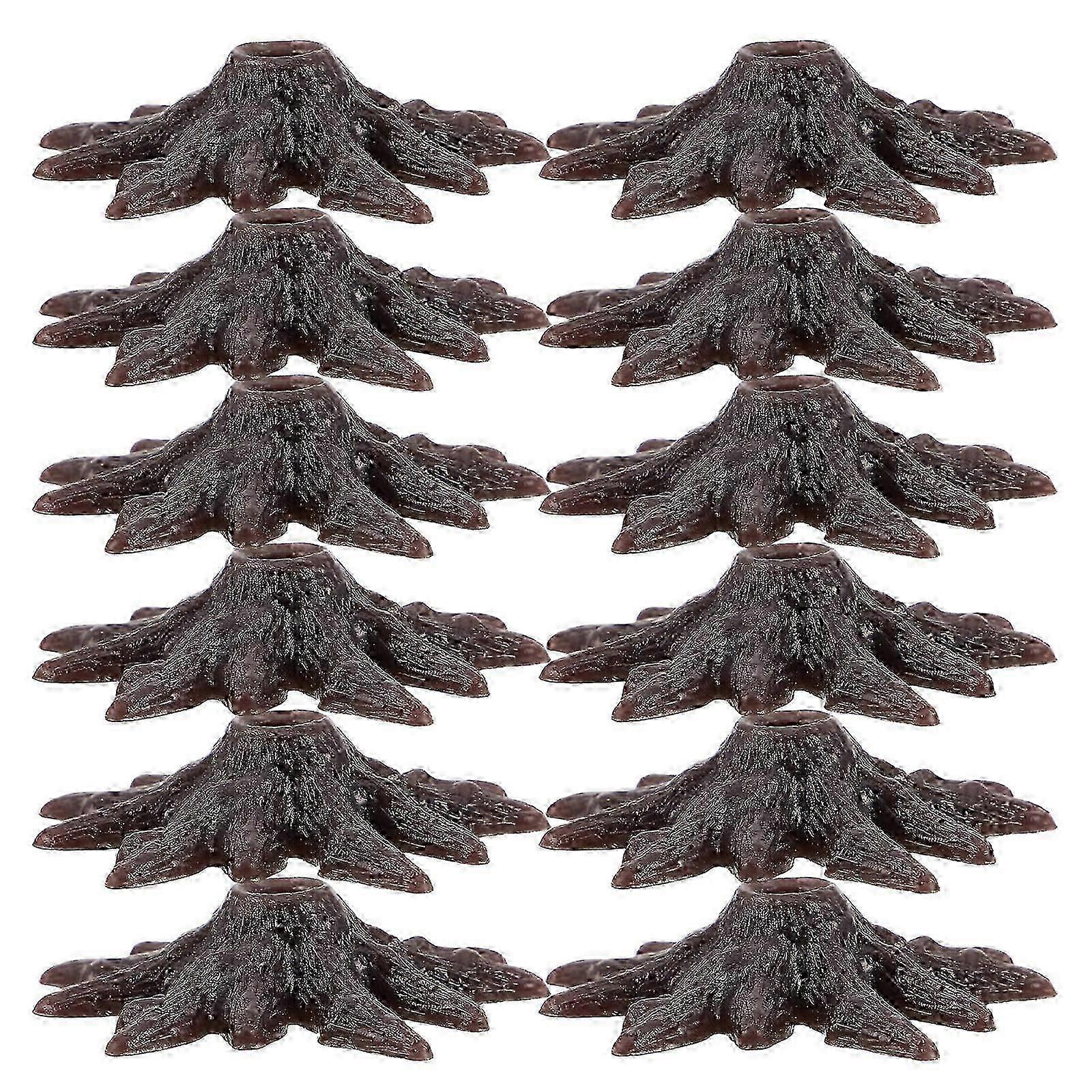 Miniature Model Trees Base Holder for DIY Scenery 50Pcs Plastic
