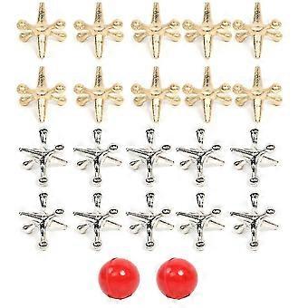 Retro Jacks and Ball Game Set with Bouncy Balls for Kids Adults