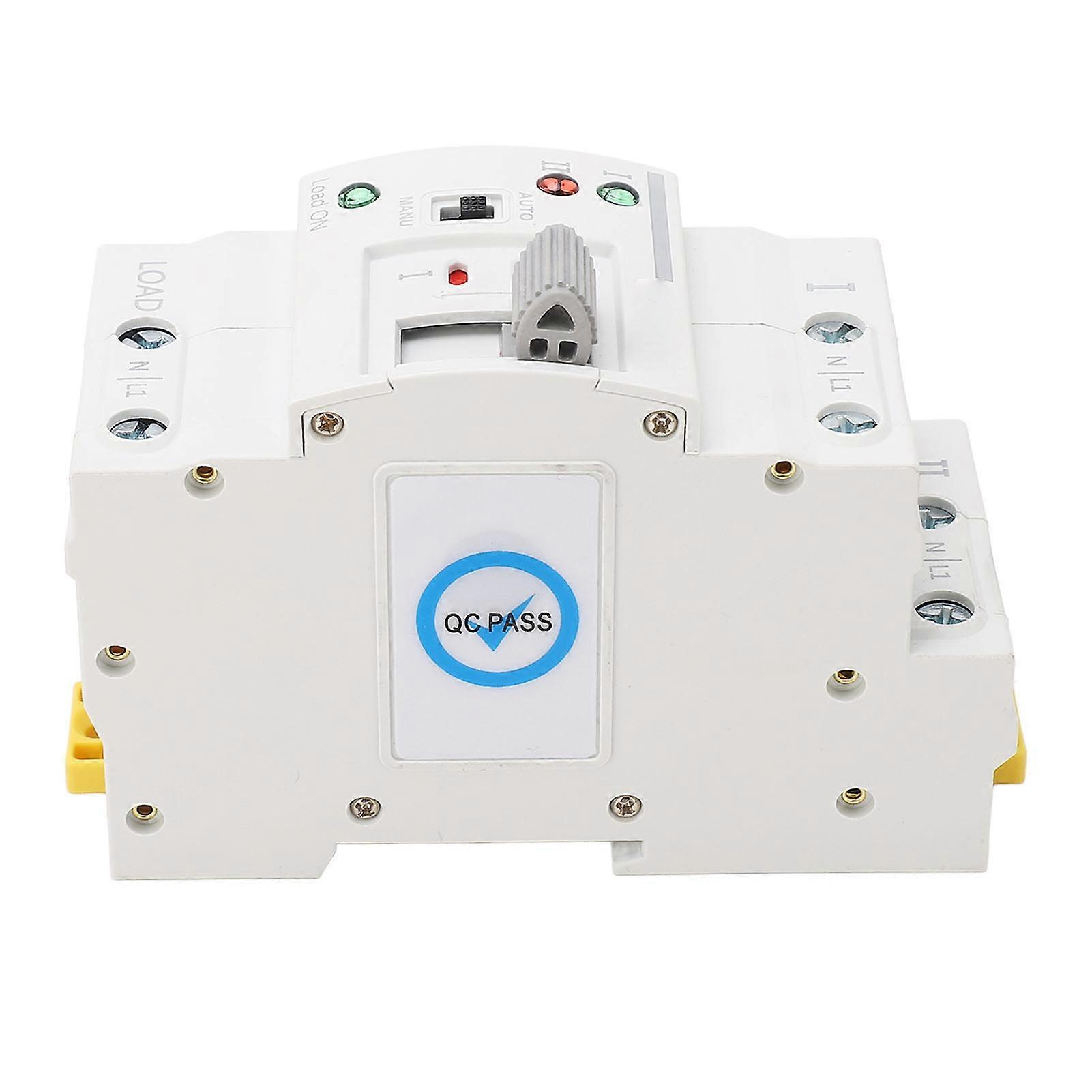 2P 40A Dual Power Automatic Transfer Switch Fast Switching Electrical Selector Generator Changeover Switch 220VAC