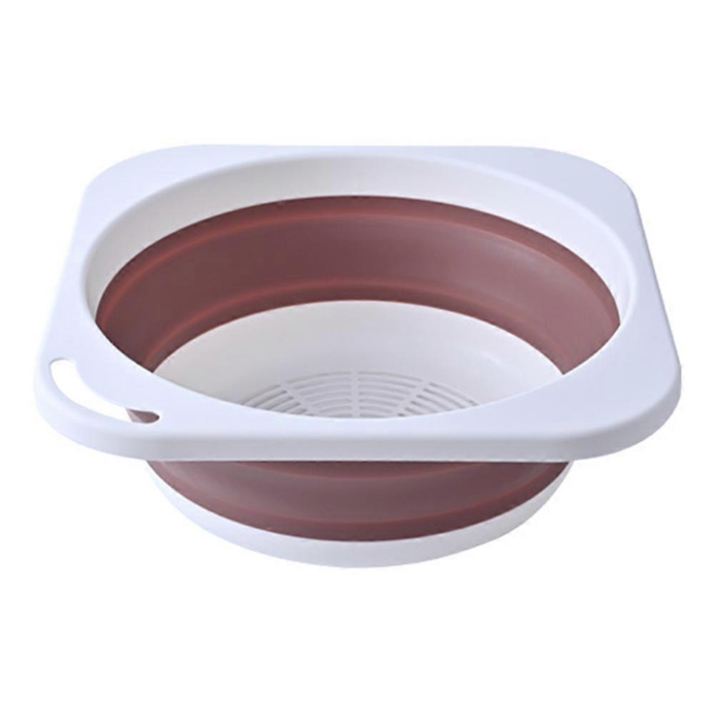 Foldable Wash Basin for Kitchen Cleaning Multi-Use Pink Plastic