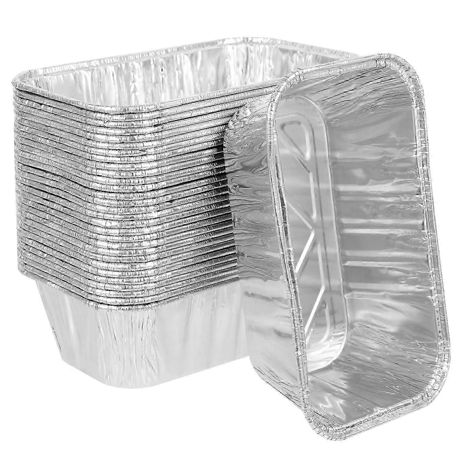 Convenient Foil Pans Heat Reflection Cooking Serving Multi Function Food Containers 30Pcs
