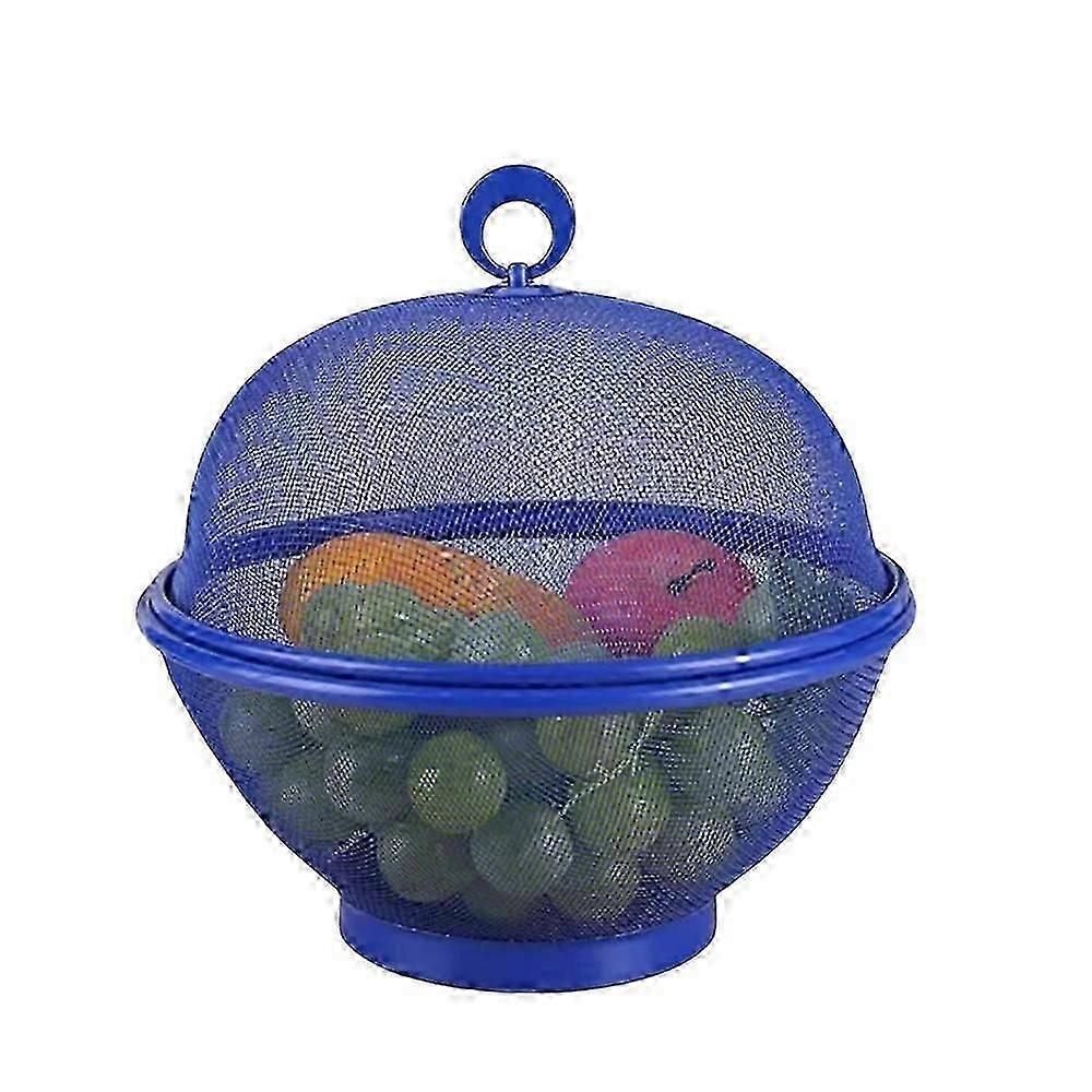 Obstschale mit Fruchtfliegenschutz, Obstkorb aus Netzgewebe mit großem Fassungsvermögen und Deckel