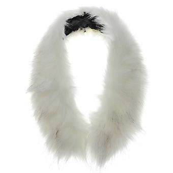 Écharpe en imitation laine élégante et chaude pour l'hiver, châle/col en dentelle blanche pour femme