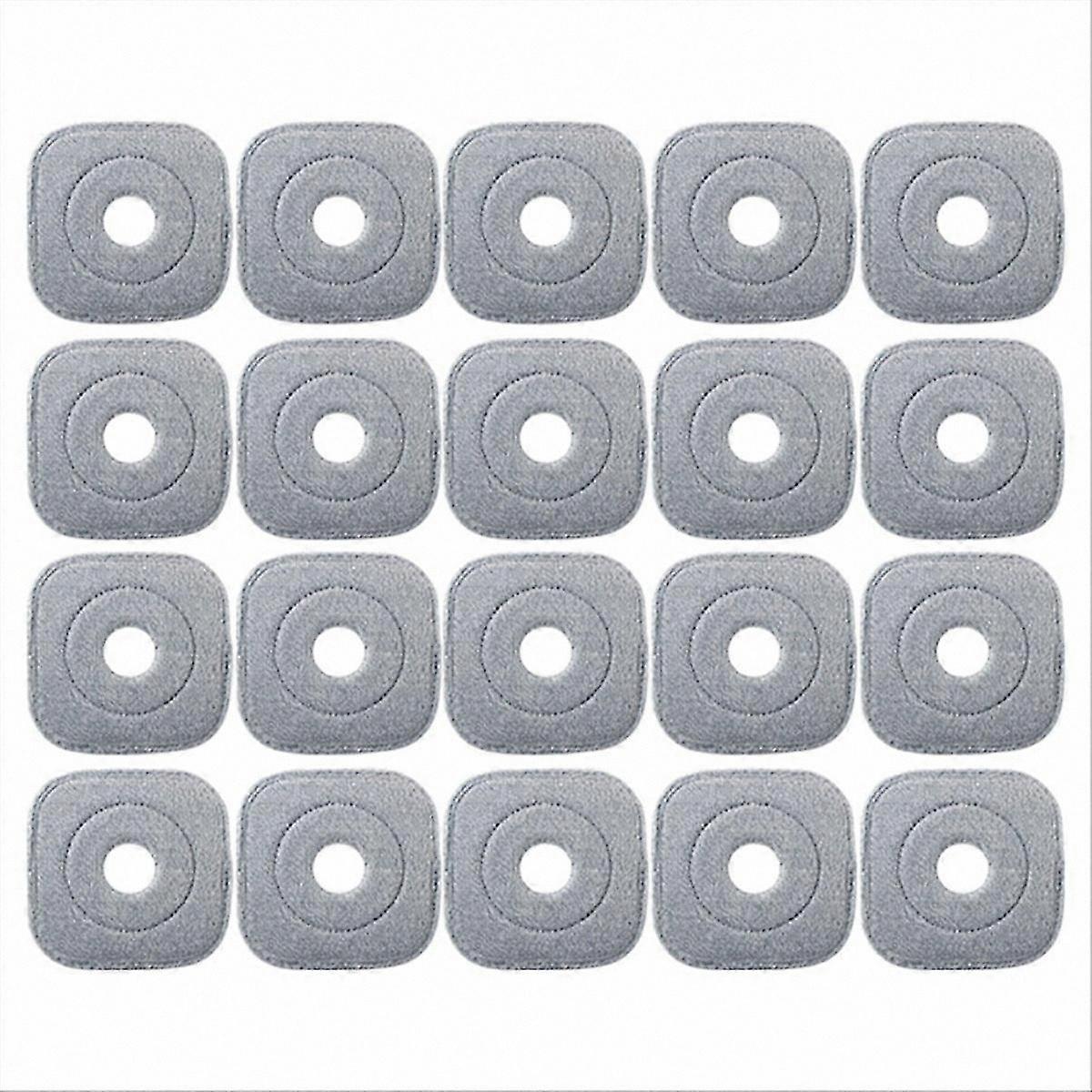 20-Pack Reusable Microfiber Mop Pads for Floor Cleaning with Squeeze and Spin Functionality