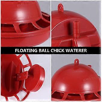 2 STKS Gevogelte Drinkwaterbak Automatische Water Feeder Kuiken Water Drinker Landbouwapparatuur (Rood)