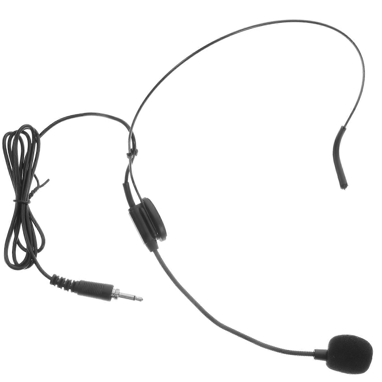Head Microphone Lightweight Over Head 3.5mm Headset Microphone Portable Headset Mic