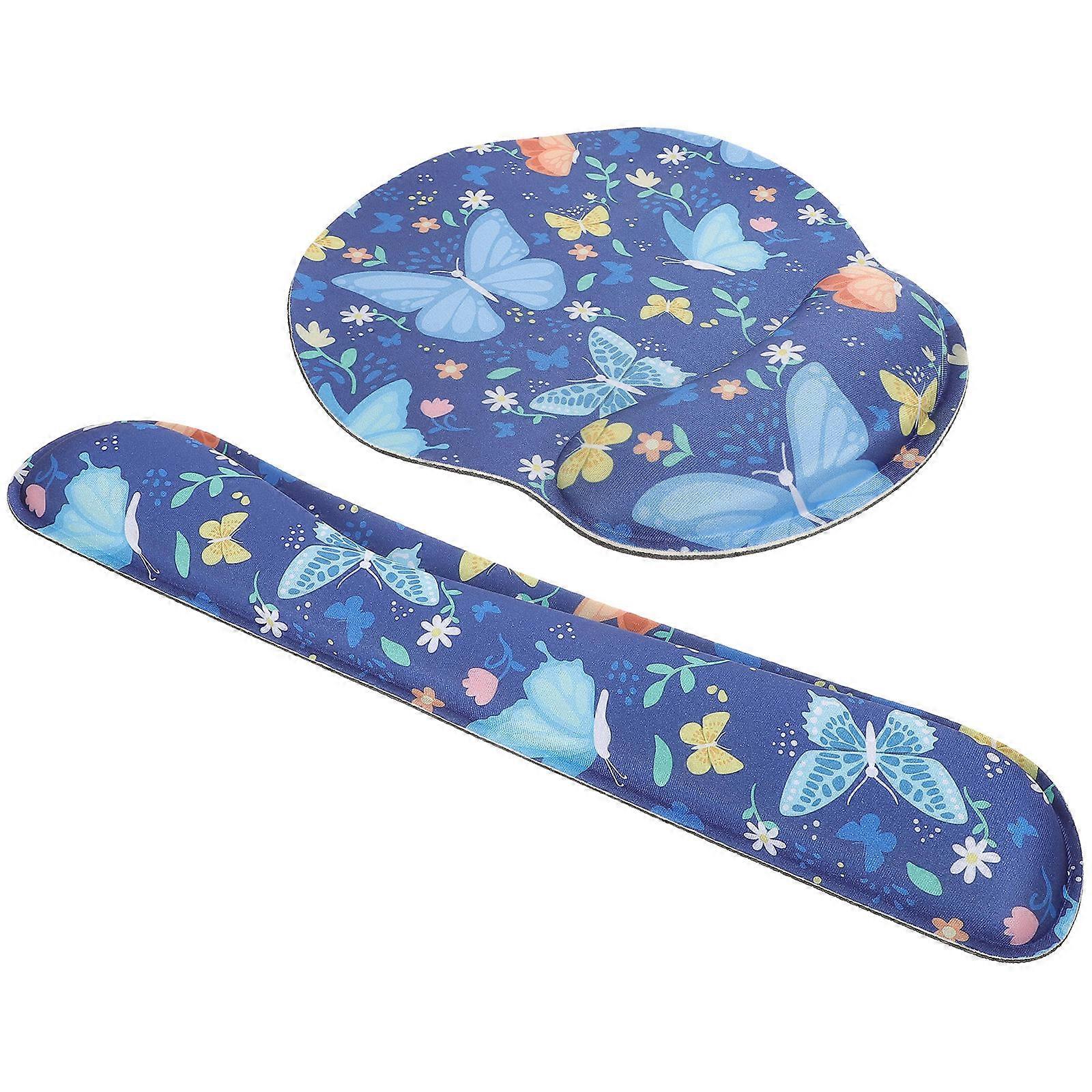 Computer Use Mouse Pad Wrist Support Set with Keyboard Rest 1Set