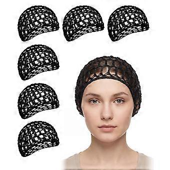 Lot de 6 bandeaux pour cheveux pour dormir, bonnets de douche en filet crochetés pour femmes, Redecillas De Pelo Para Mujer
