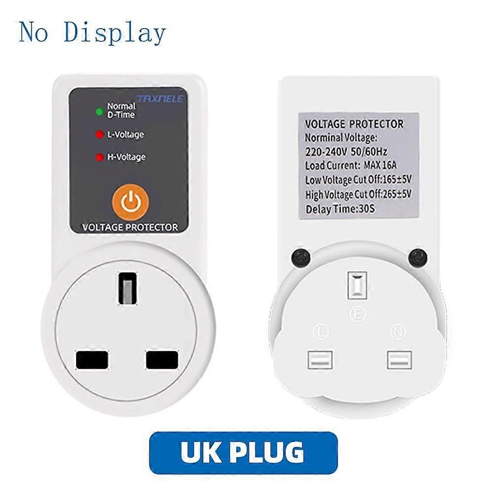 Automatic Voltage Protector Socket Adjustable Power Surge Protector Universal/US/EU/ Plug Voltage Safe Protection Device AC 220V 16A