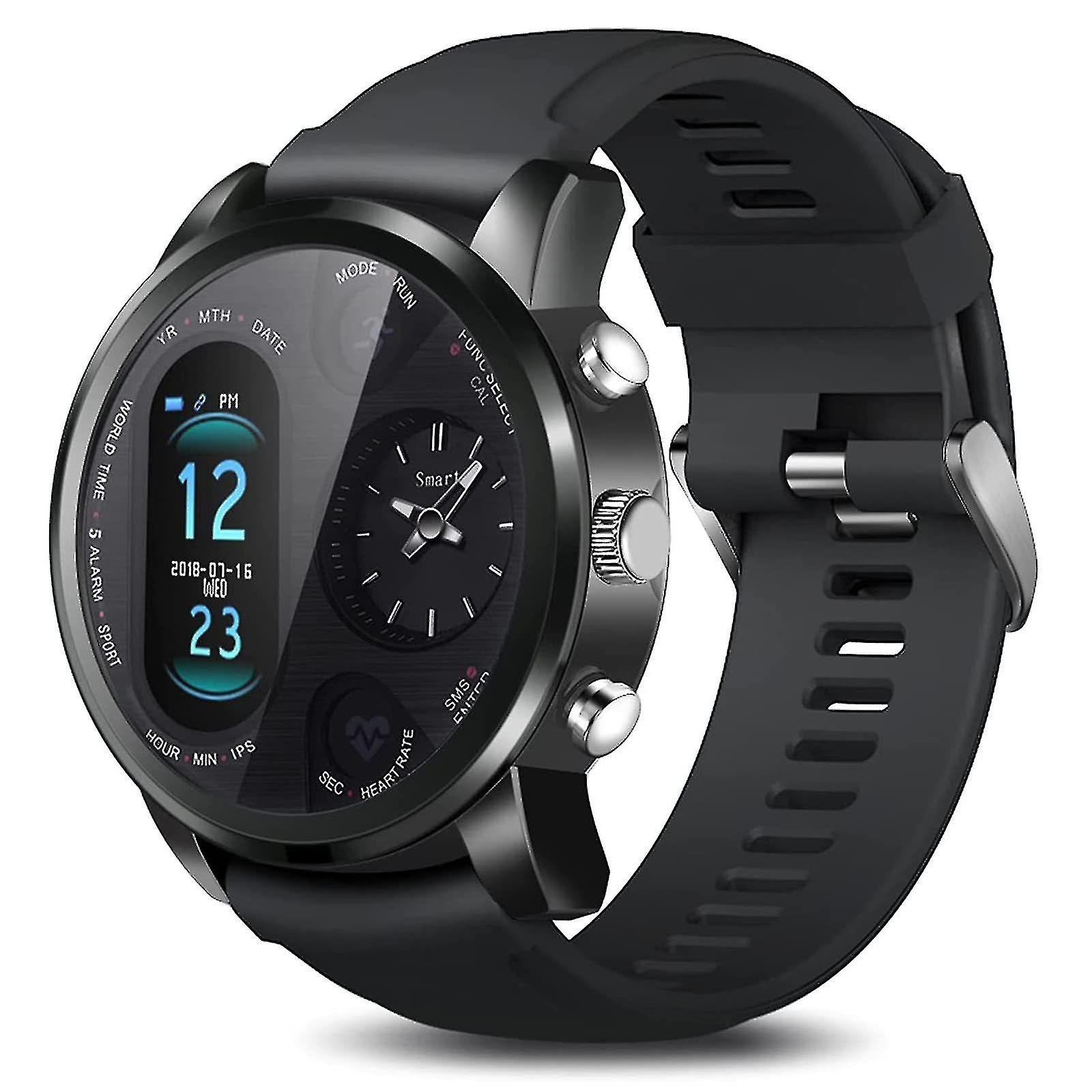 Smart Watch Dual Time Zone Display Bluetooth Smart Watch Fitness Activity Tracker Samtalspåminnelse Musikkontroll Vattentät