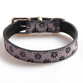 Buckles Dog Collar Belt Buckles Daisy Scattered Black White Yellow