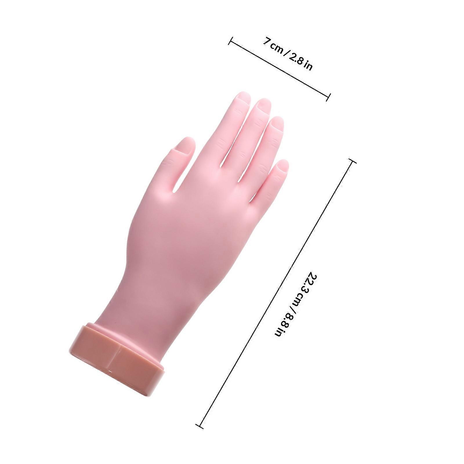 1pc Manicure Practice Fake Hand Model Nail Tips Inserted Silicone Hand Model