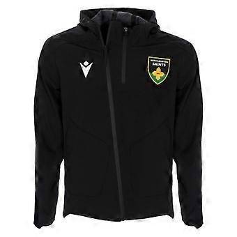 2025-2026 Northampton Saints Ath Softshell Hoody Jacket (Black)