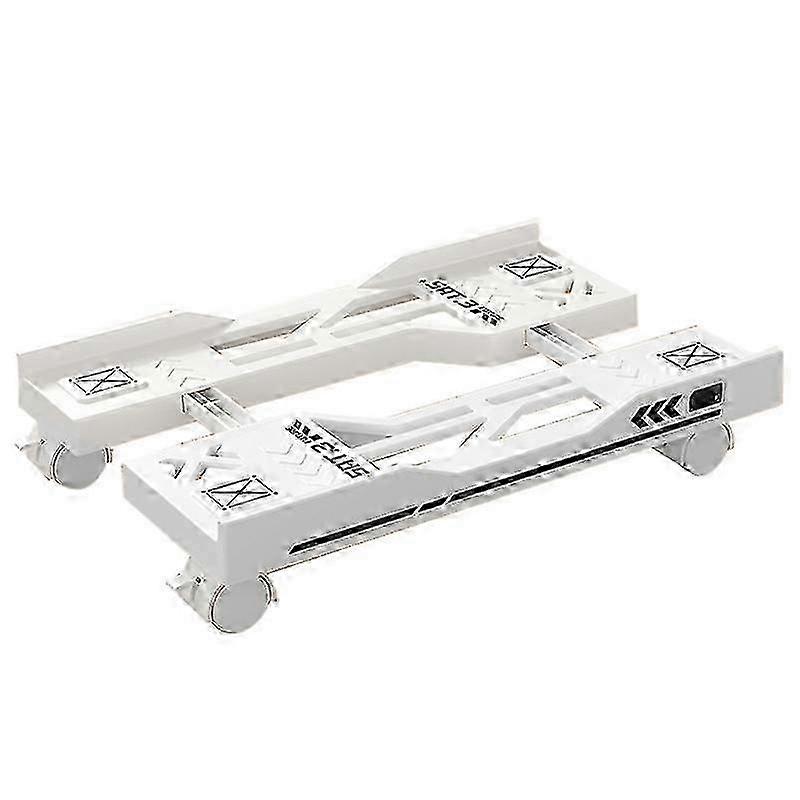 Adjustable Computer Host Bracket Mobile PC Holder Cart Computer Tower Stand White