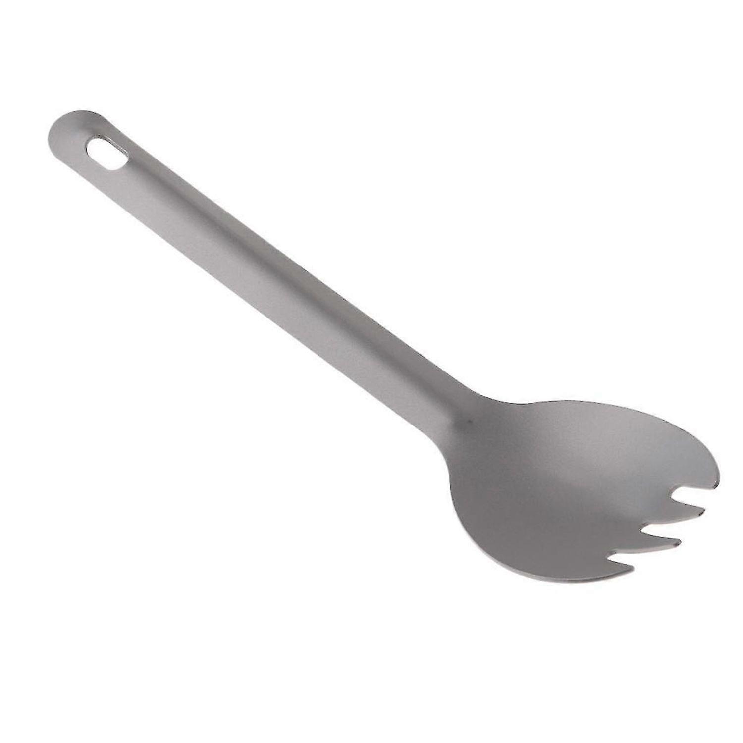 Outdoor Titanium Tableware Flatware Spoon Fork Spork Spoon Fork with Buckle