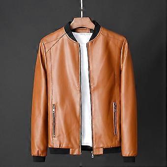Plus Size 8XL 7XL Winter Leather Jacket Coat Men Bomber Motorcycle PU Jacket Causal Vintage Black Biker Pocket Zipper Jackets