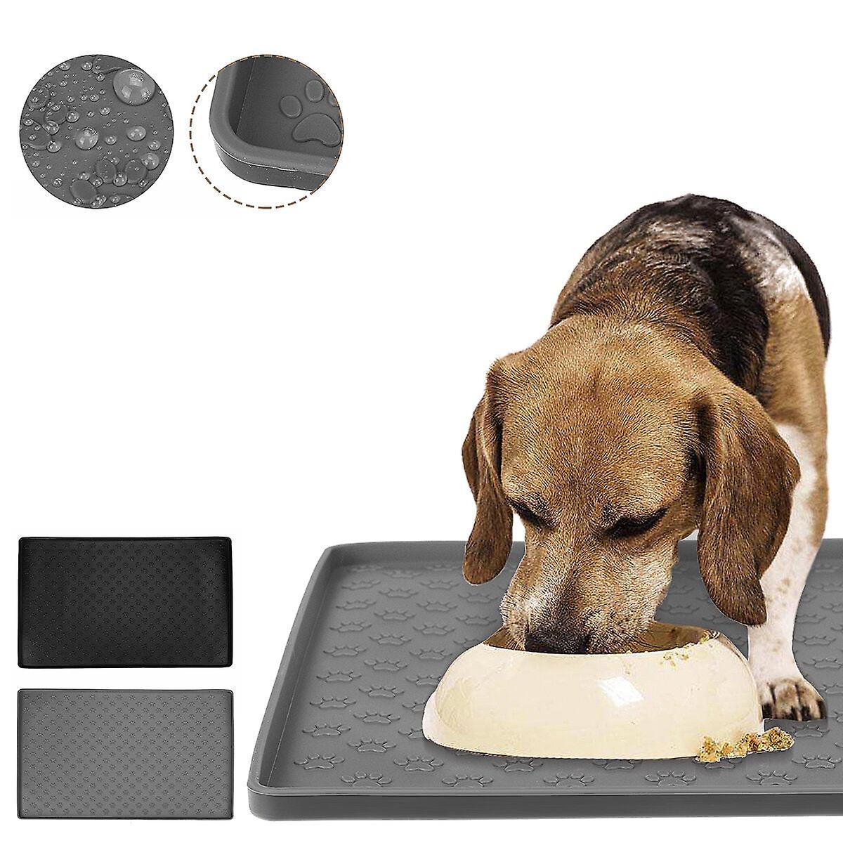 Waterproof Pet Mat Washable Dog Feeding Placemat Silicone Pet Food Pad For Dog Cat Solid Pet Bowl Drinking Mat