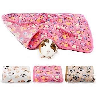 Guinea Pig Blanket, 3 Pack Small Animal Soft Warm Pet Fleece Blankets Sleep Mat Pad Cover Flannel Throw for Hamster Guinea Pig Rabbit Dog Cat Chinchil