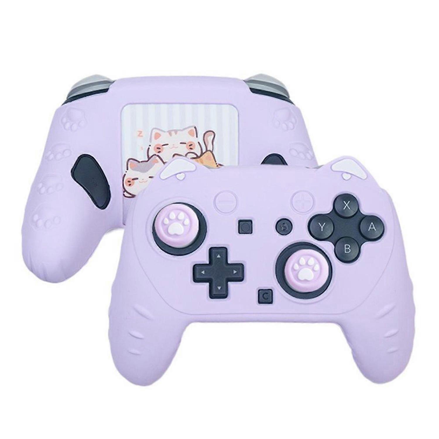 For Nintendo Switch 2 Pro Game Controller Silicone Protective Cover Purple