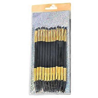 Eyebrow Brush Double-Ended Mascara Brush for Makeup 12Pcs Golden Cosmetic Set